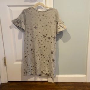 Crew Cuts Girls Shirt Dress Gray with metallic stars!